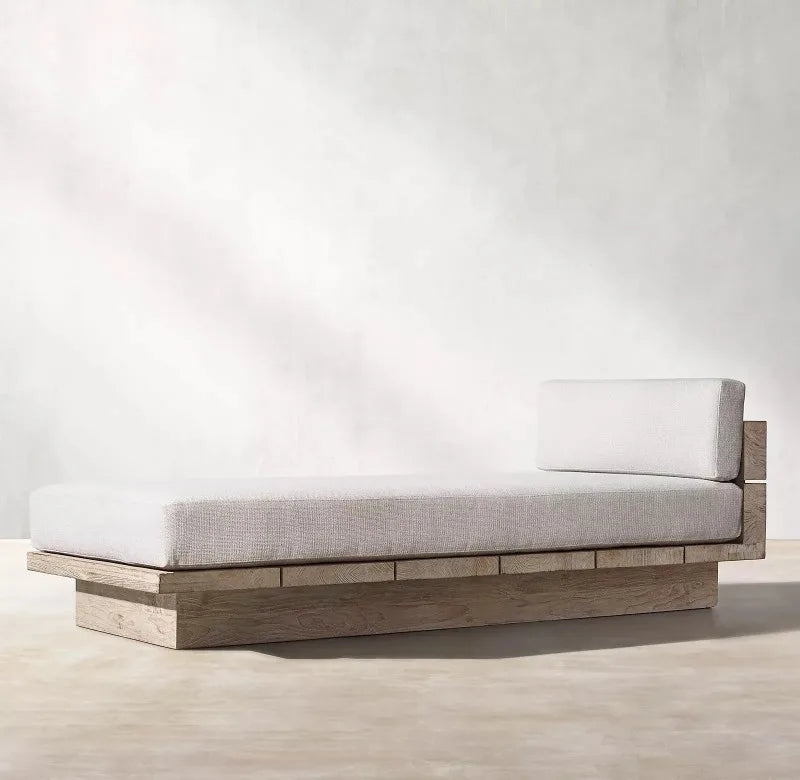 Outdoor Sofa, Creative Garden Courtyard Teak Furniture, Waterproof and Sun-proof, Outdoor Open-air Sofa Set