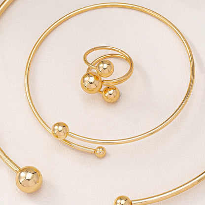 LUX Gold-plated Ring Bracelet Necklace