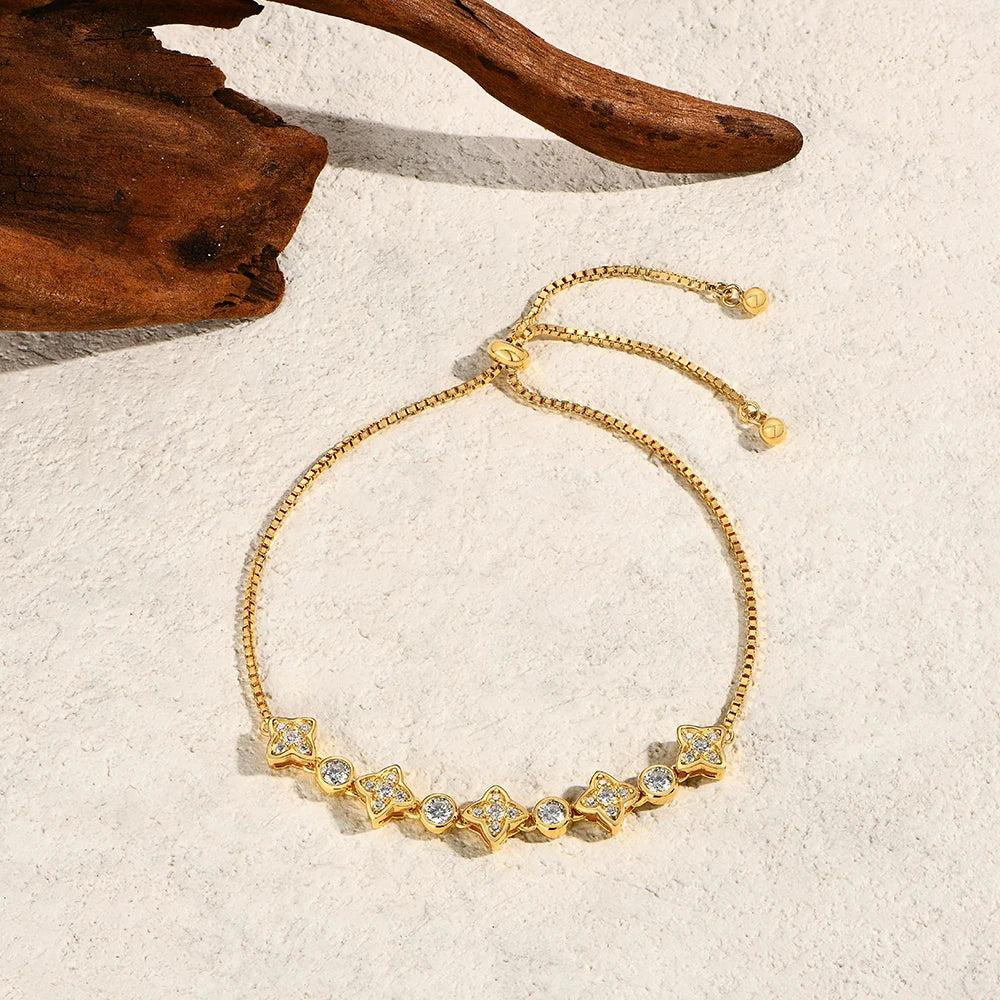 LUX FINE JEWELRY | Starlight D Color VVS1 Moissanite S925 SS Bracelet - Adjustable 24cm Luxlife Brands