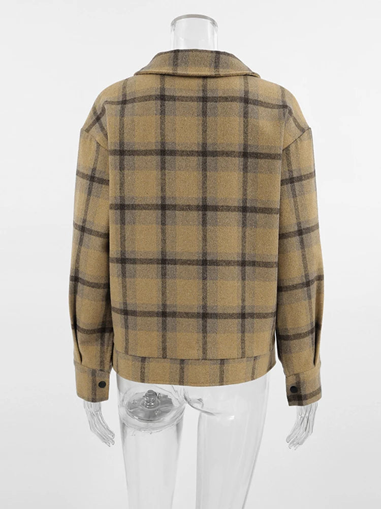 Autumn Wool Plaid Jacket