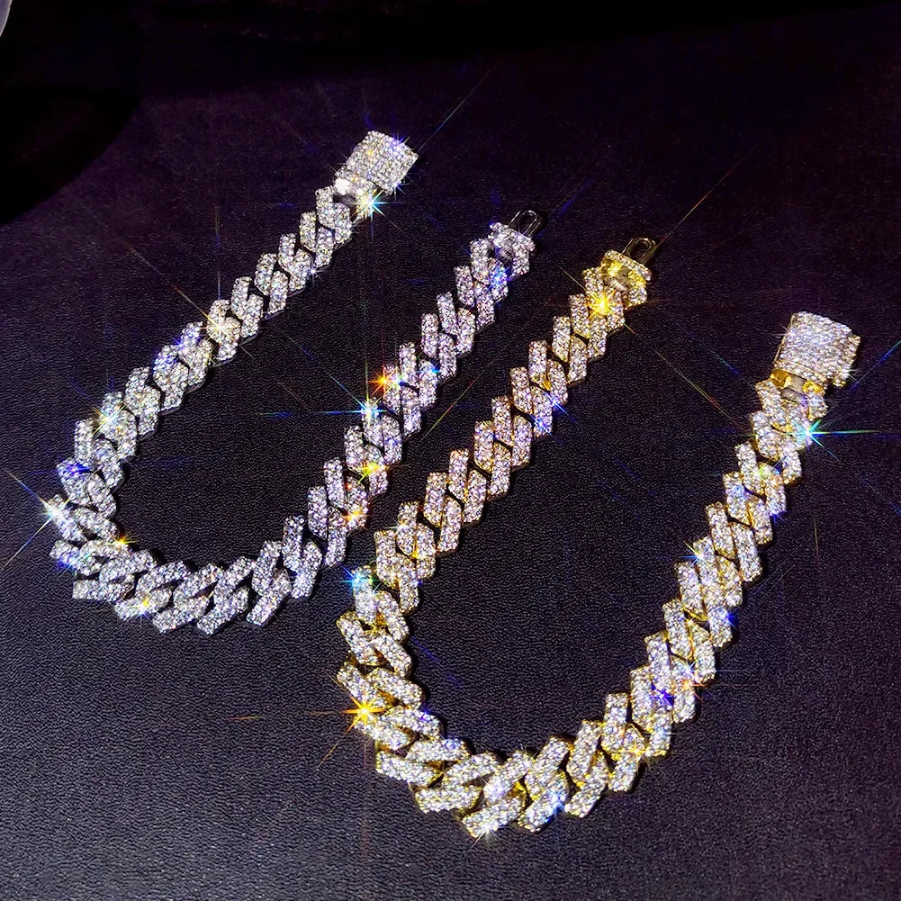 Iced Out Chunky Cuban Chain Anklet Bracelet LUXLIFE BRANDS