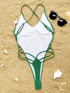 sexy backless bikinis one piece swimsuit bandage bikini thong swimsuit Swimwear Biquini conjunto de bikini tankini beachwear Luxlife Brands