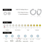 ATTAGEMS Moissanite Hool Earrings 925 Sterling Silver Passed the Diamond Test Wedding Earrings for Women Gift Fine Jewelry Band Luxlife Brands