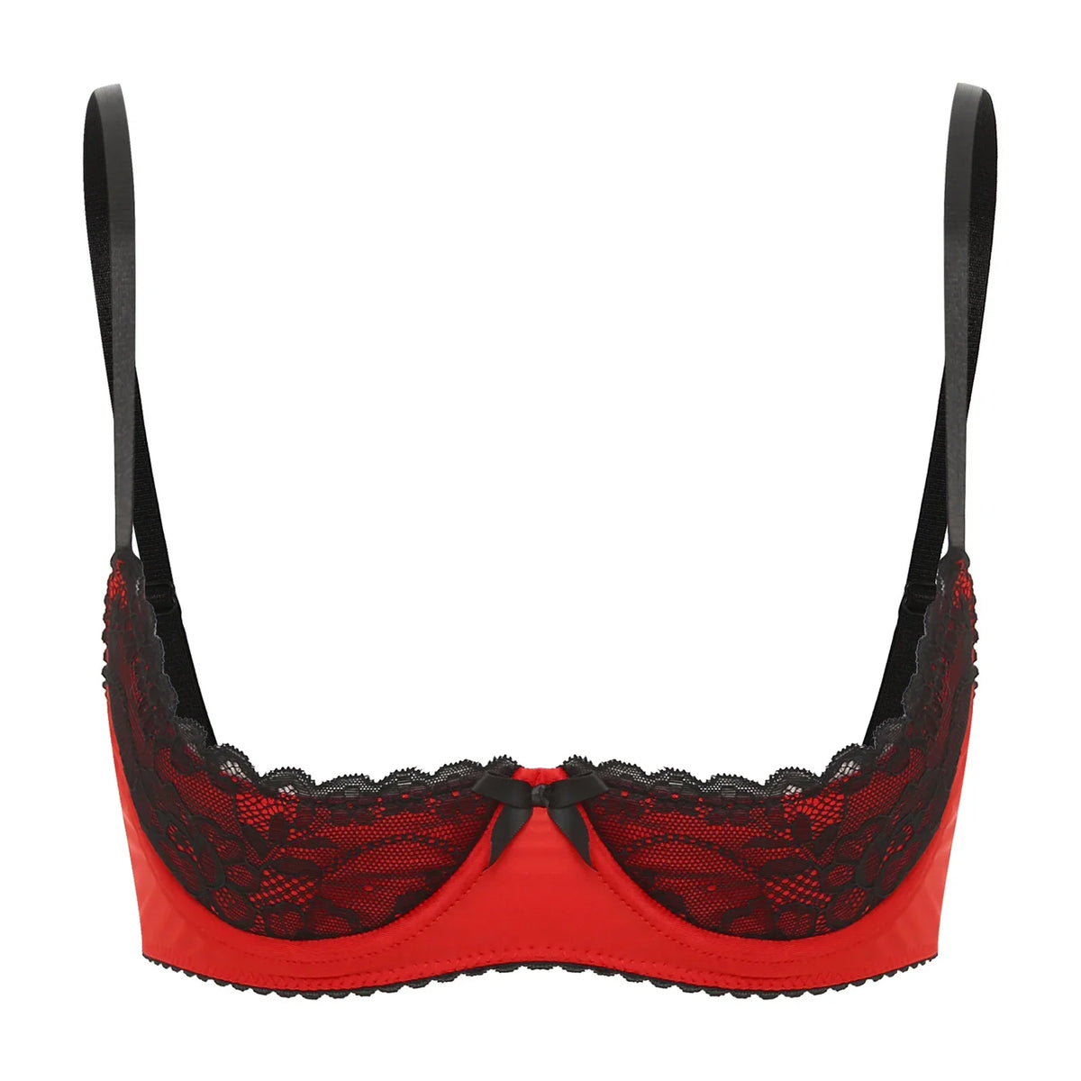 Lace Underwire Half-Cup Balconette Bra
