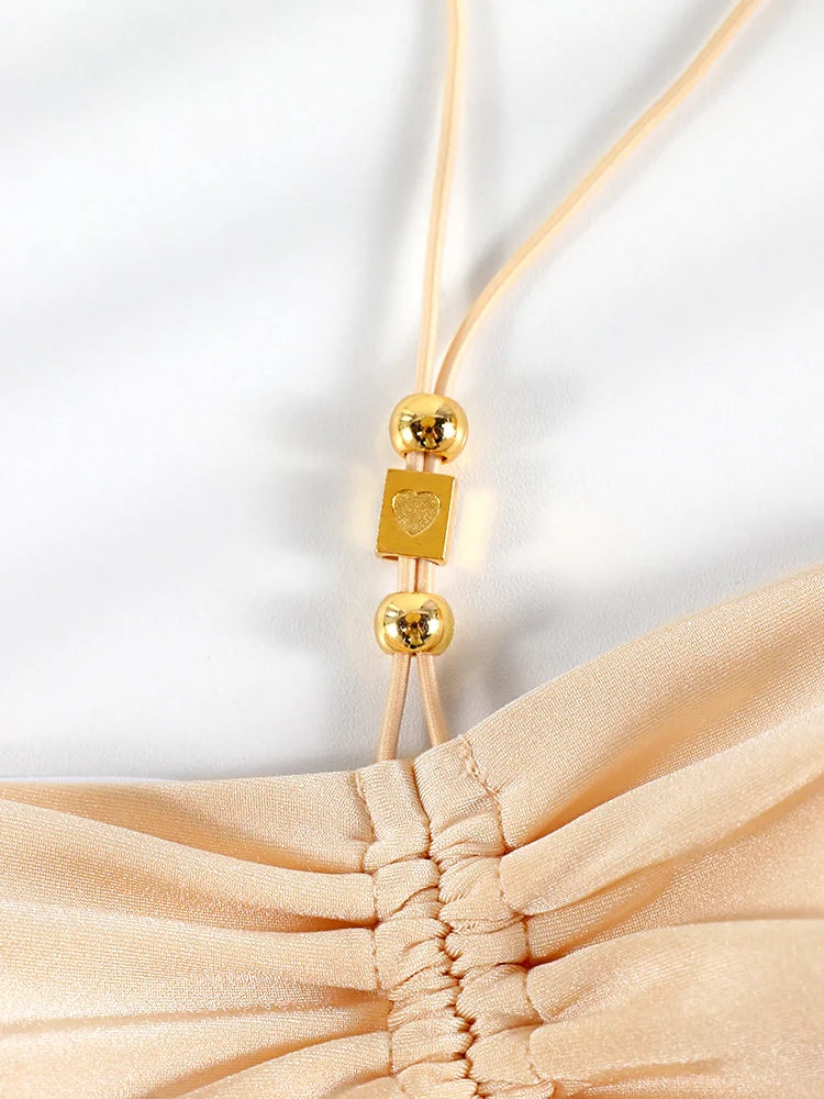 Miyouj Solid Color Swimwear Women's Swimsuit Bandage One Piece Suit High Waist Beachwear High Cut Bathsuit Hollow Out Swimsuits