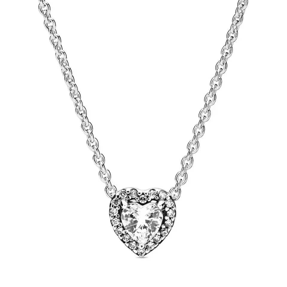 Friendship 925 Sterling Silver Zircon Necklace LUXLIFE BRANDS