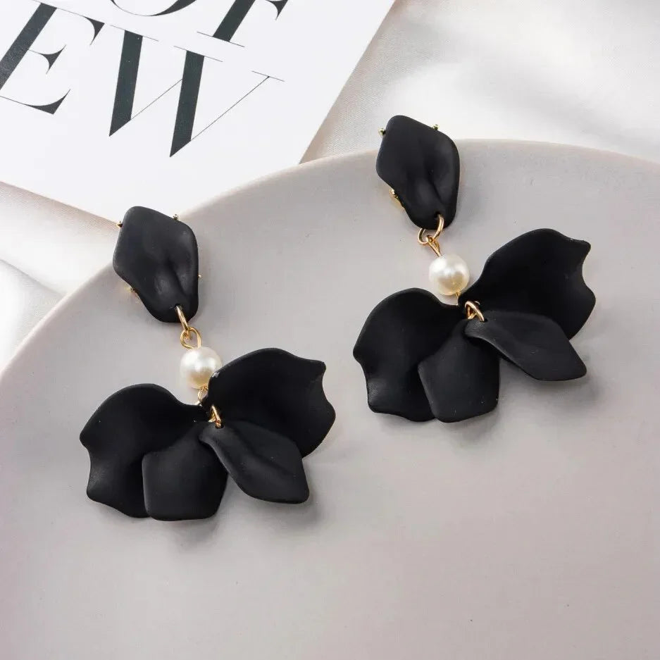 Modern Flower Clip-On Earrings LUXLIFE BRANDS