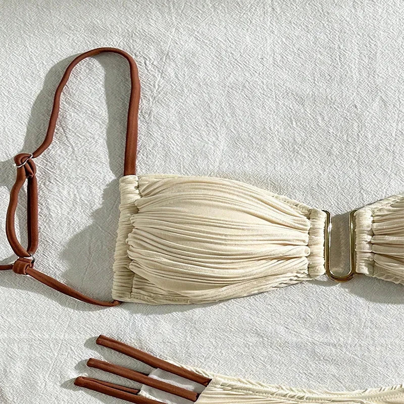 Italia Textured Low Rise Bikini Luxlife Brands