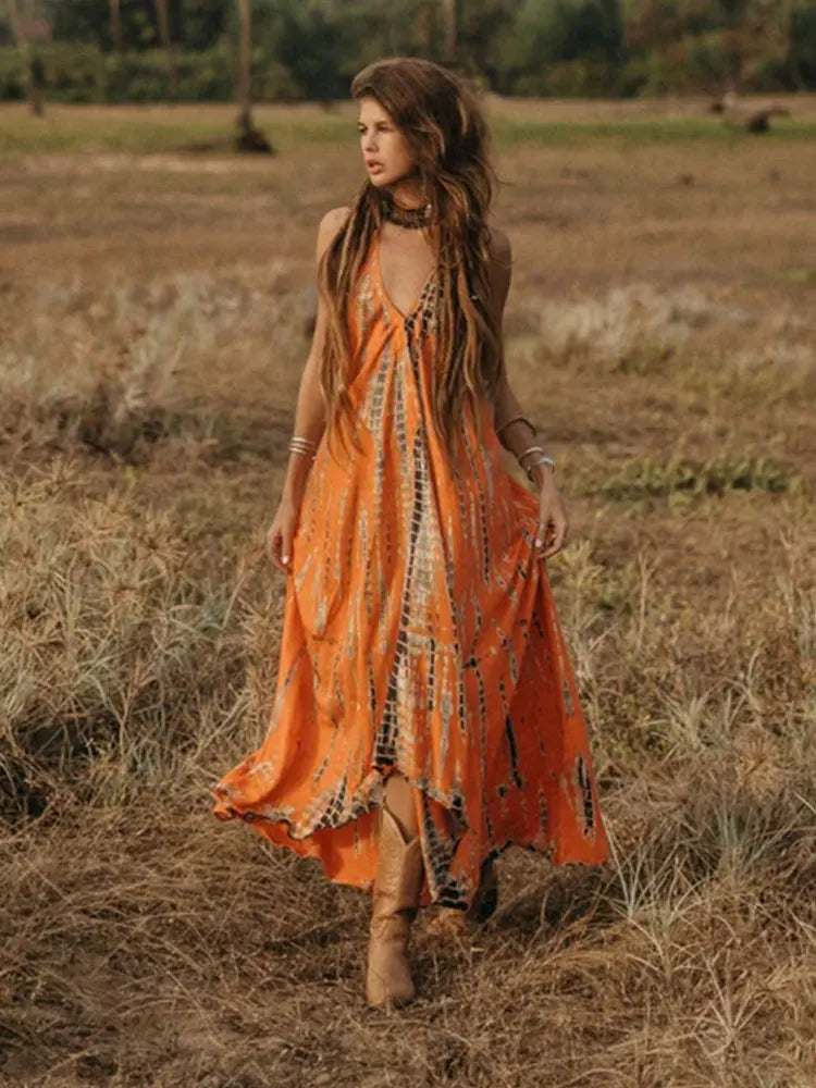 Boho Beach Maxi Dress - LUXLIFE BRANDS