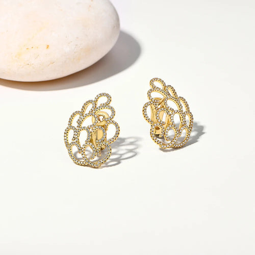 ATTAGEMS Snowflake Women's Earrings For Party S925 Silver Moissanite Earrings D VVS1 Yellow Gold Plated Gifts Sparkling Jewelry Luxlife Brands