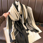 180*90cm Luxury Brand Spring Summer Autumn Women Clothing New Fashion Color matching printed silk scarf lady popular turba Luxlife Brands
