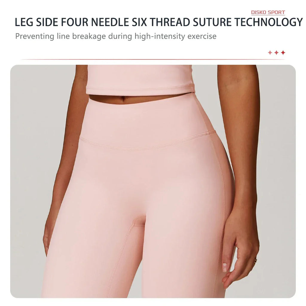 Hearuisavy Women 2 Piece Sport Pants Set Gym Sportswear Workout Short Sleeves Female Push Up Yoga Pants Running Fitness Clothing