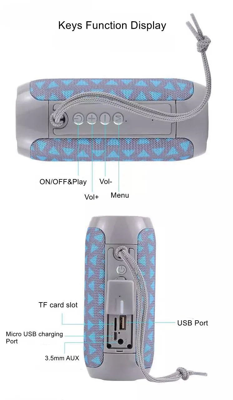 Portable Wireless Speaker Column Dual Bass Sound Bar With Subwoofer