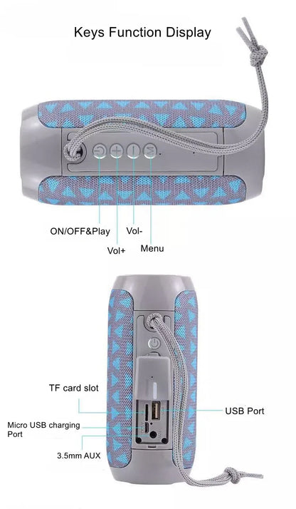 Portable Wireless Speaker Column Dual Bass Sound Bar With Subwoofer