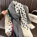180*90cm Luxury Brand Spring Summer Autumn Women Clothing New Fashion Color matching printed silk scarf lady popular turba Luxlife Brands