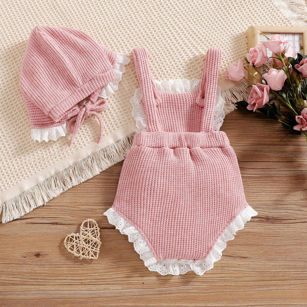 LUX Girls Knit Bodysuit Romper 2pcs