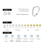 ATTAGEMS Moissanite Diamond Rings Jewelry Women Engagement Ring 925 Sterling Silver Jewelry Wedding Moissanite Band Ring Luxlife Brands