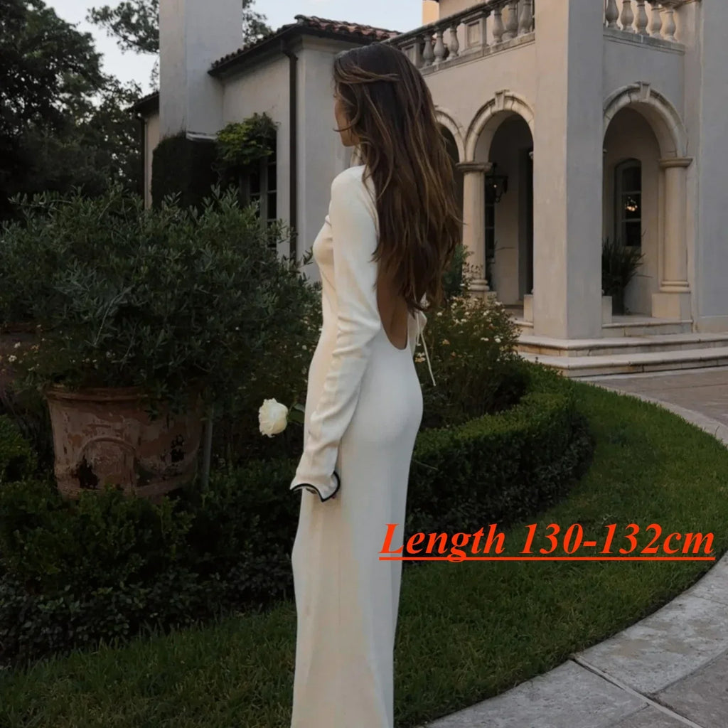 Autumn Knitted Mini Dress Women Elegant Long Sleeve Bodycon Sweater Dresses Winter Fashion Y2K Ruffle Birthday Party Dress 2024