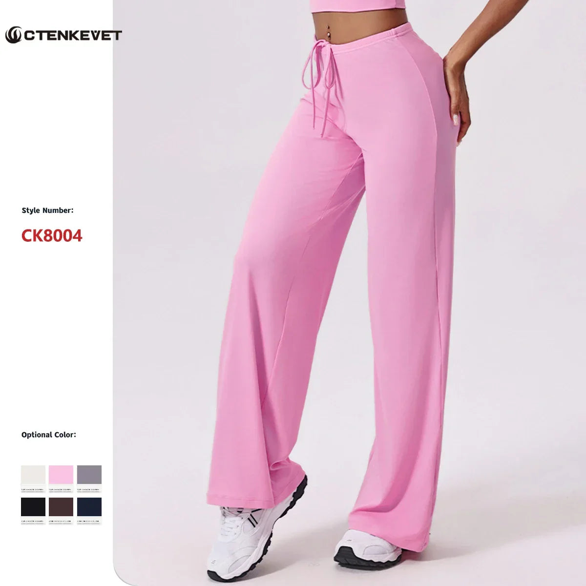 Ctenkevet-High Waist Wide-Leg Yoga Joggers for Women, Female Casual Tracksuit Bottoms, Straight Outdoor Baggy Sweatpants, Autumn