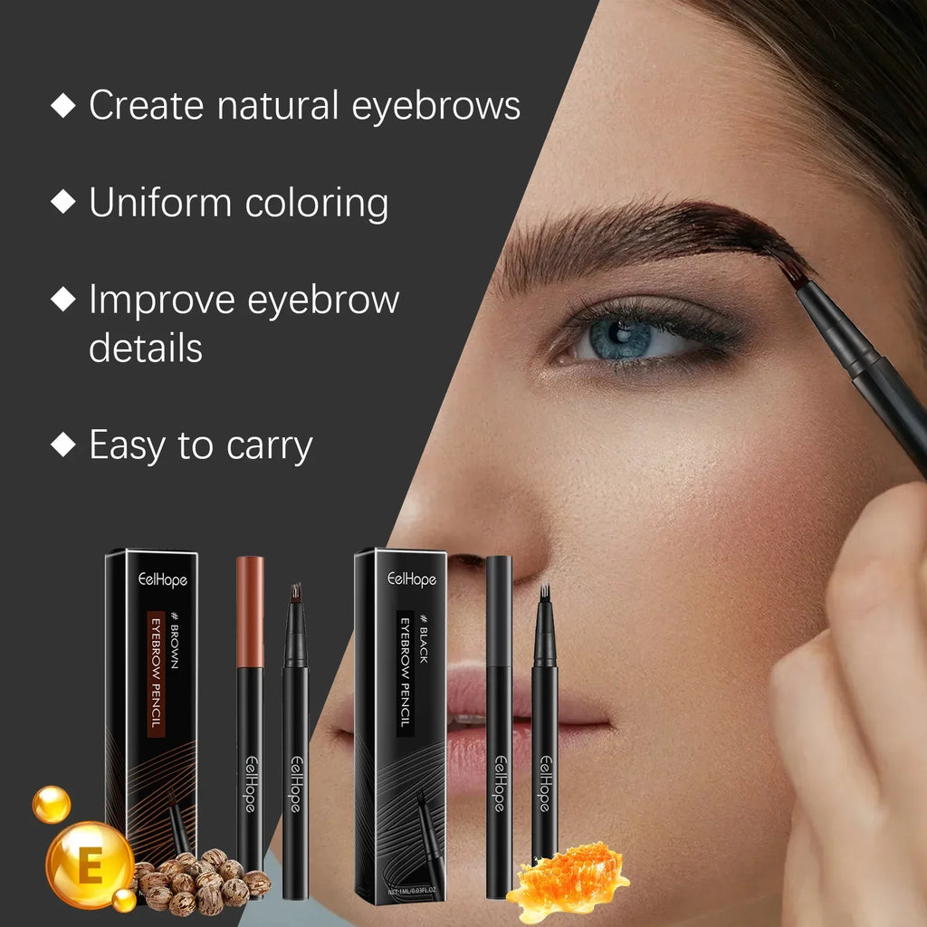 2color Four Claw Eyebrow Pencil Embellishing Eyebrow Shape Delicate Easy To Use Non-smudging Natural Shaping Eyebrow Pencil