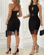 Women Party Dress Geometric Print Sleeveless 2024 Y2k High Waist Dress Summer Vestidos Bandage Party Bodycon Dresses Sexy Luxlife Brands