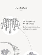 ATTAGEMS Real Moissanite Jewelry Set for Women D VVS1 S925 Sterling Silver Luxury Ring Earrings Bracelet Necklace  Wedding Gifts Luxlife Brands