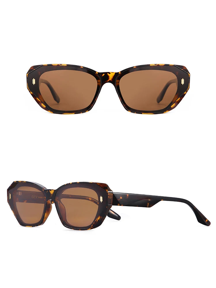 GCV Brand Acetate Cat Eye Polarized Sunglasses Women Fashion Outdoors  Eyewear Uv400 Ultraviolet-Proof Quality Of Luxury Goods LUXLIFE BRANDS