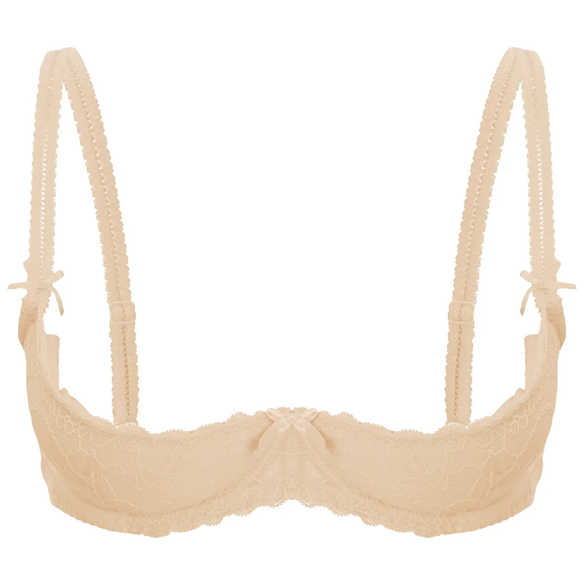 Lace Underwire Half-Cup Push-Up Bra