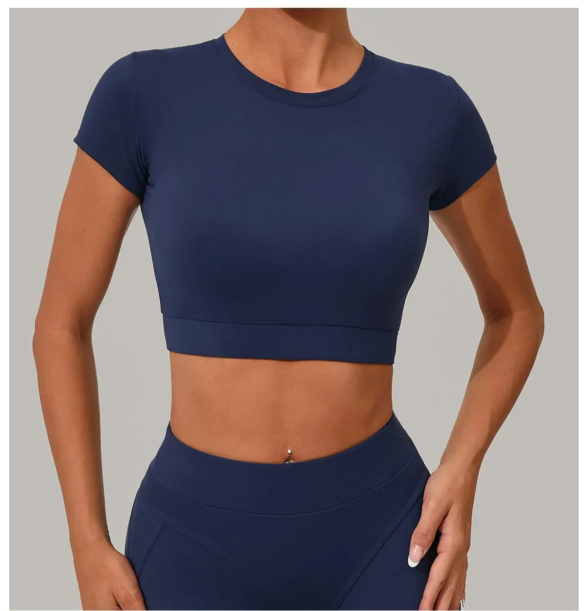 Yoga T-shirt Women's Short Sleeved Sports T-shirt Quick Drying Workout Short Sleeved Pilates Running Tights Exercise Fitness Top Luxlife Brands
