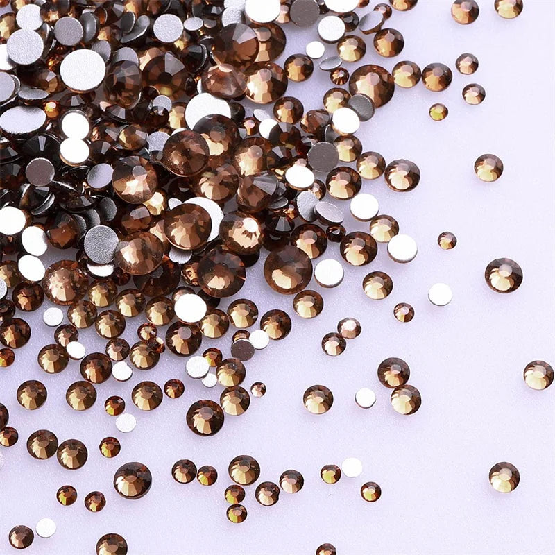 SS3-SS30 Yellow Series Non-Hotfix Glass Flat Back Rhinestones