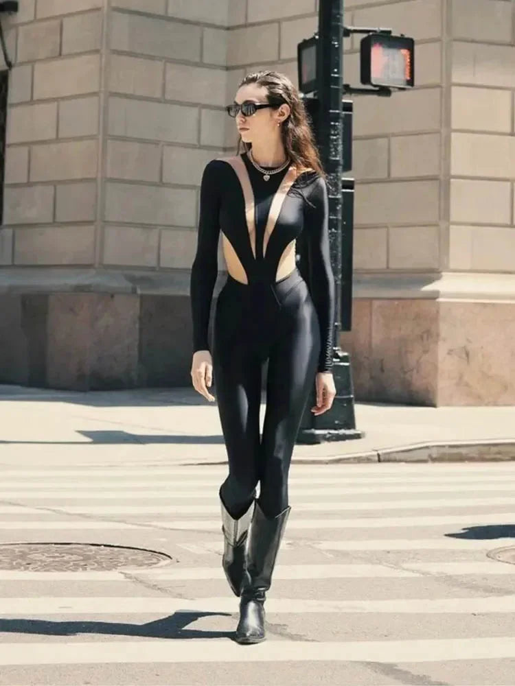 Mateo Black Skinny Jumpsuit LUXLIFE BRANDS