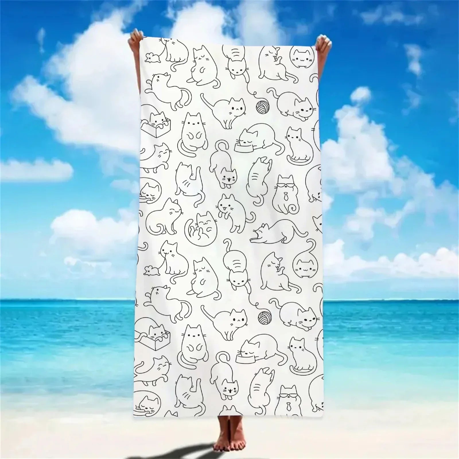 Soft Microfiber Cartoon Beach Towel