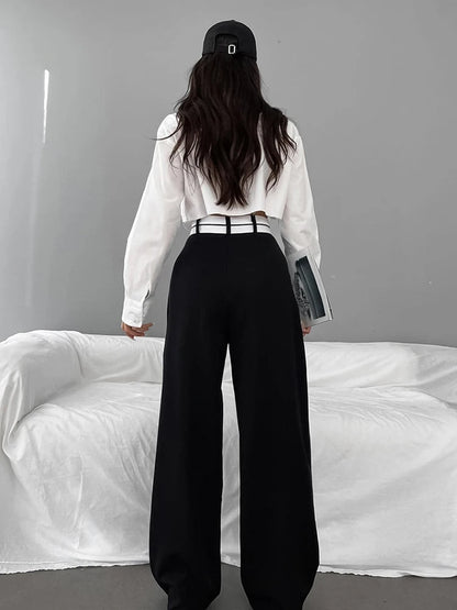 2023 Summer Spring Women Wig Leg Oversized Harem Pants Trousers Streetwear High Waist Loose Fit Baggy Pants Cargo