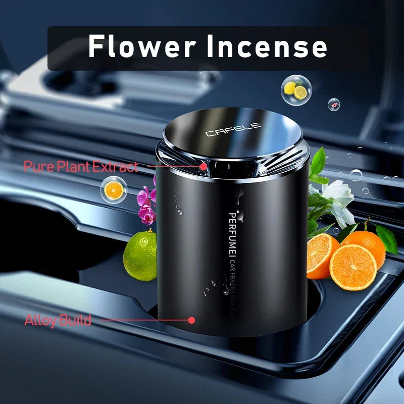 CAFELE Car Air Freshener Luxury Car Fragrance Aromatherapy With Perfume And  Solid Balm Contains Activated Carbon Car Flavoring