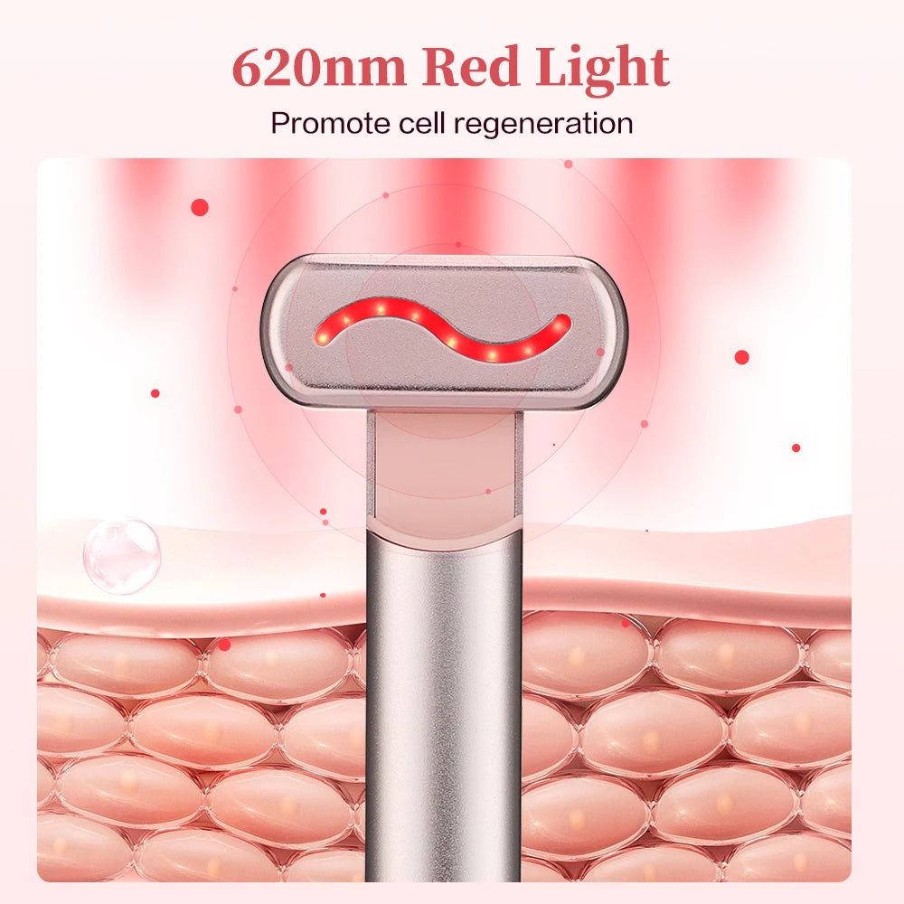 Microcurrent Eye Massage Instrument Red Light Therapy Beauty Health Anti Aging Dilutes Dark Circles Eye Bags Fine Lines