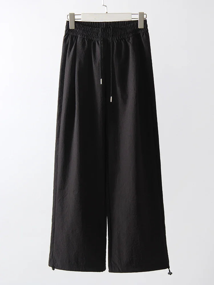 White Sweatpants For Women High Waist Loose Joggers Straight Trousers Female Black Spring Summer Casual Woman Long Pant Wide Leg