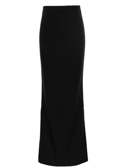 Black Maxi Bodycon Pencil Skirt