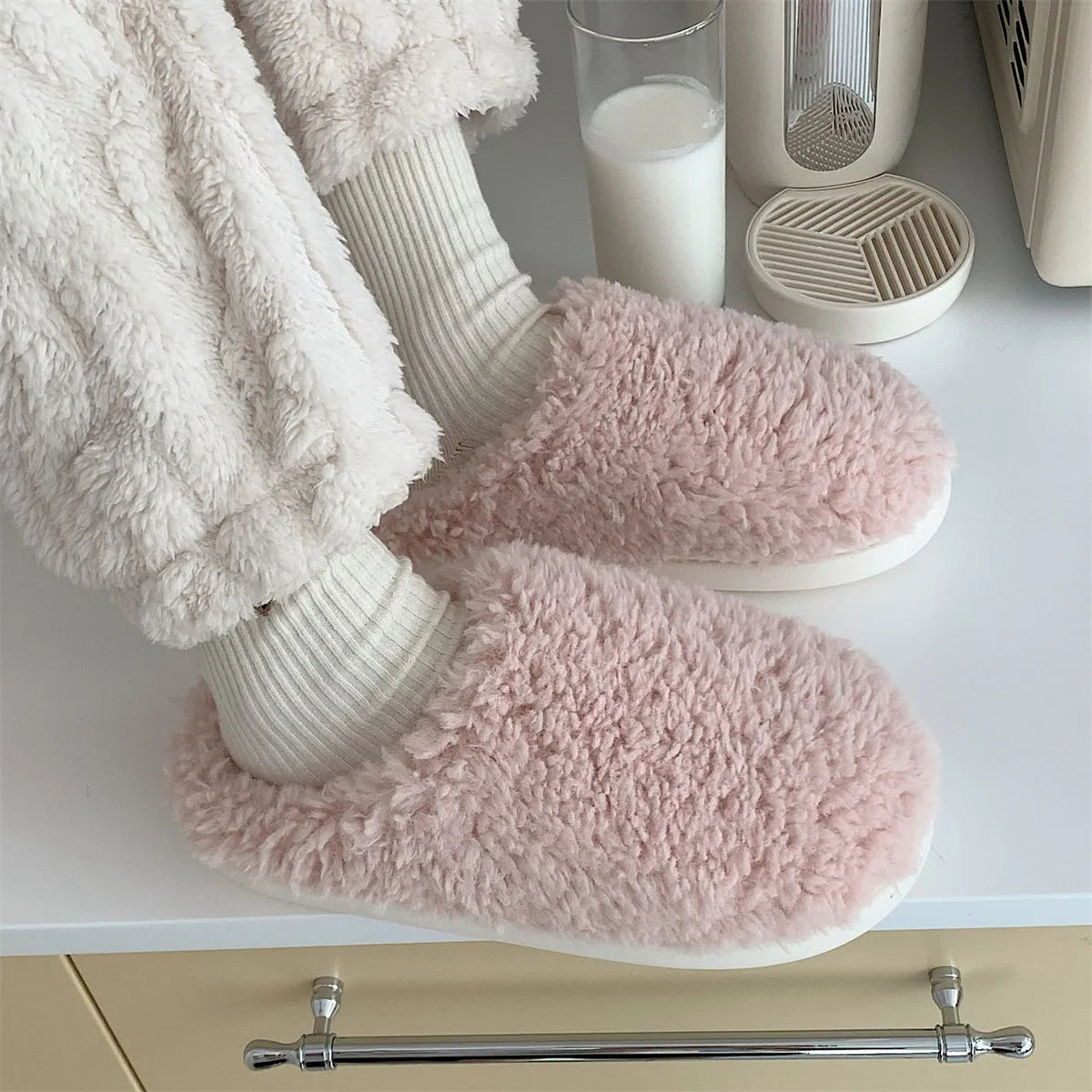 Teddy Cozy Home Slippers LUXLIFE BRANDS
