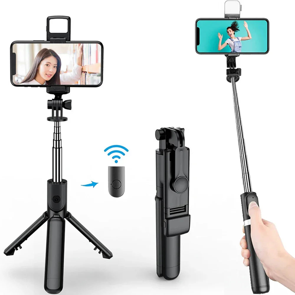 Bluetooth Wireless Selfie Tripod With Fill Light, Shutter & Remote Control