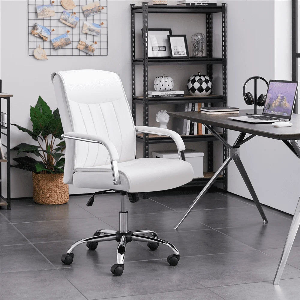 Executive Mid-Back Office Desk Chair with Armrest