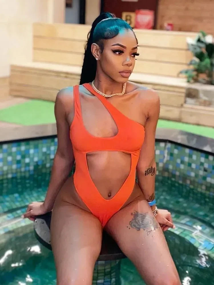 Cut Out Bathing Suit One Piece Swimsuit Sexy Monokini Thong Swimwear Woman 2025 New Bodysuit Swim Bathers Beachwear Maillot