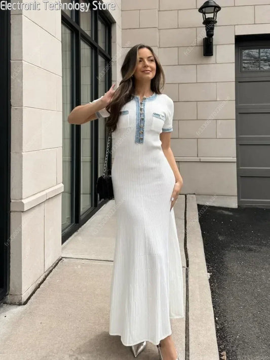 Women’s Summer Knit Maxi Dress