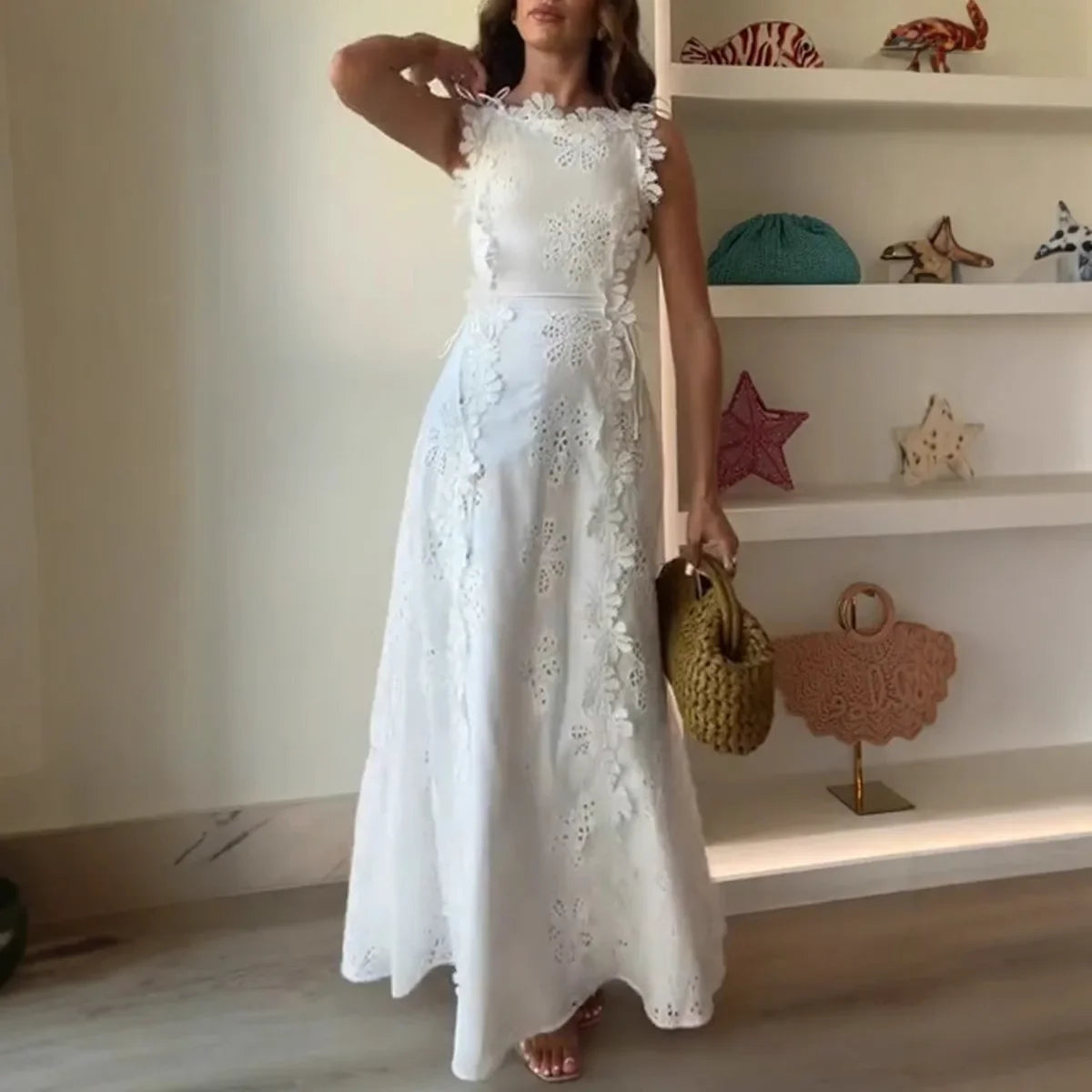 Lilly Lace Embroidered Sun Dress