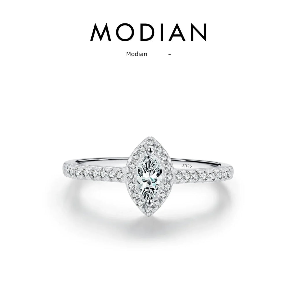Modian Sterling Silver Luxury Super Shiny Female Zircon