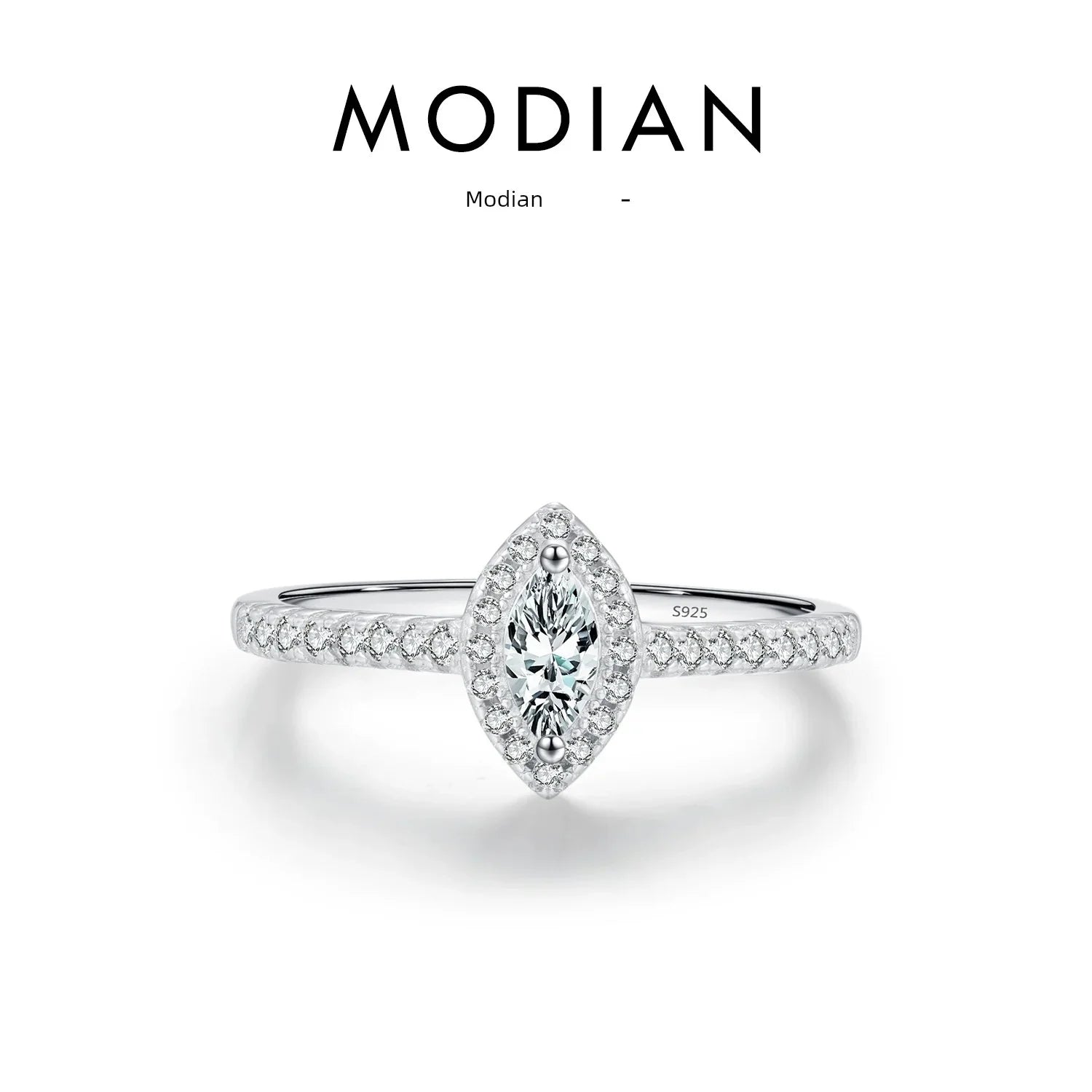 Modian Sterling Silver Luxury Super Shiny Female Zircon