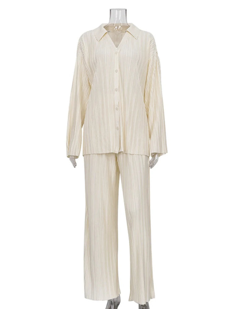 Priceless Pleated Top & Pant Set