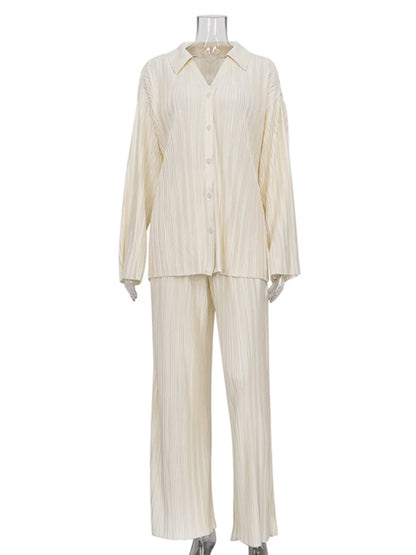 Priceless Pleated Top & Pant Set