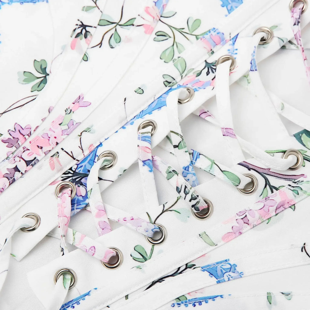 Veronica Floral Summer Corset Top