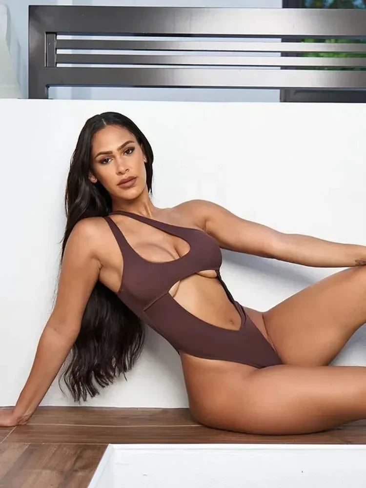 Cut Out Bathing Suit One Piece Swimsuit Sexy Monokini Thong Swimwear Woman 2025 New Bodysuit Swim Bathers Beachwear Maillot