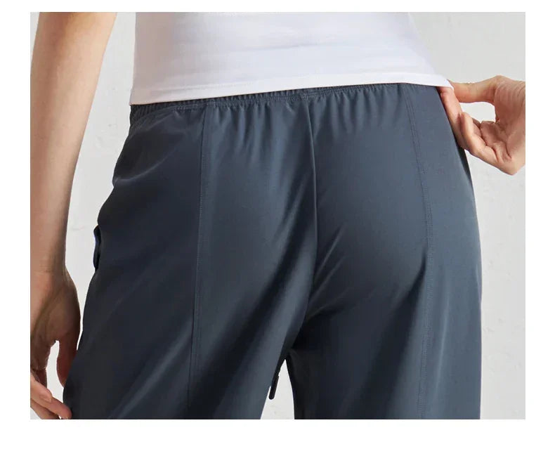 Alo Eup High Waist Wide Leg Dstring Pants Summer Casual Fitn Outdoor Sports Straight Leg Loose Fit Trousers